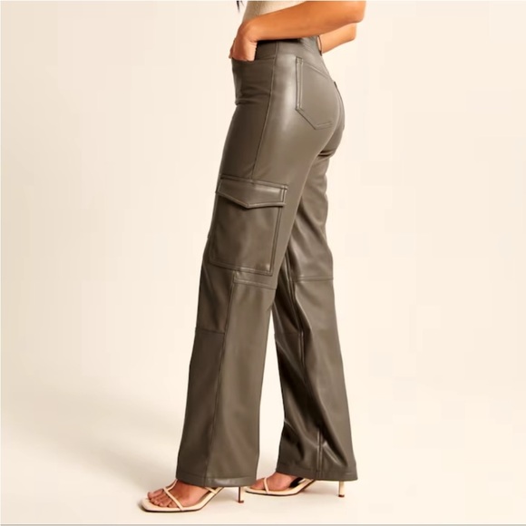 Abercrombie Finch, 90s relax high-rise leather pants - Picture 5 of 9